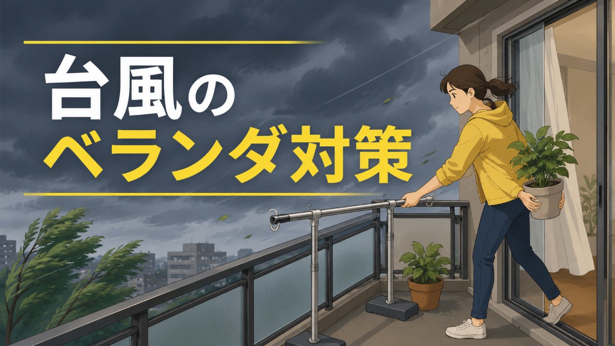 台風のベランダ対策のアイキャッチ画像