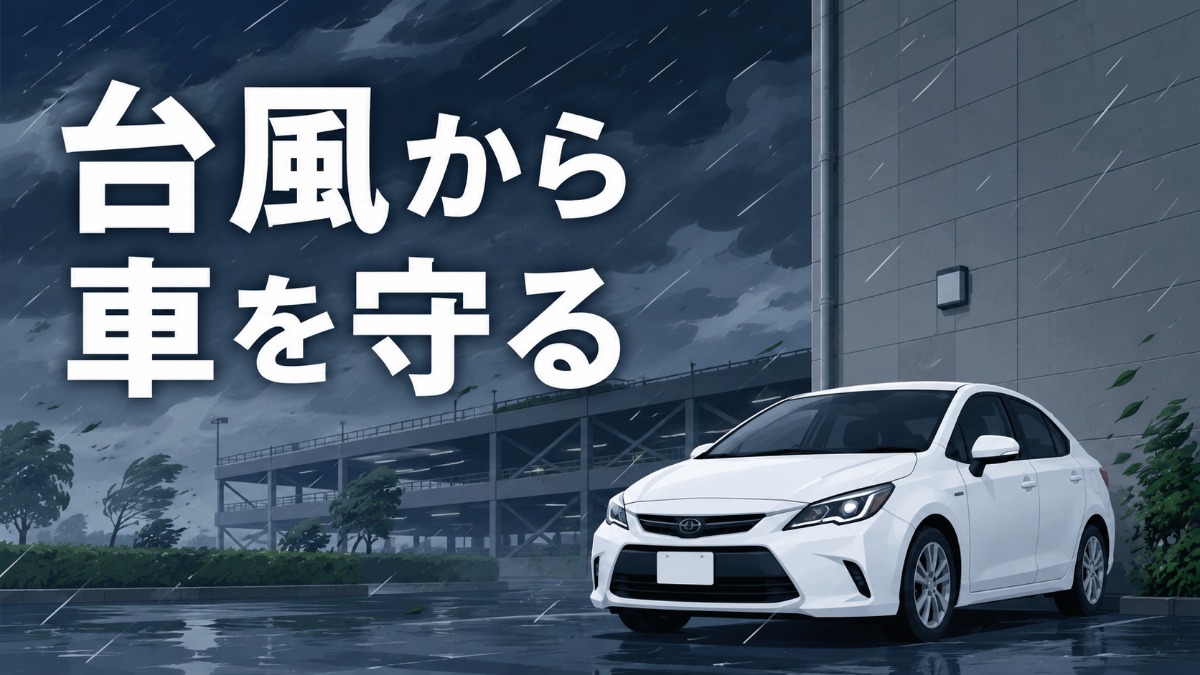 台風から車を守るのアイキャッチ画像