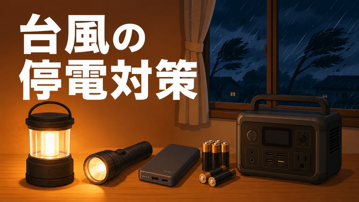 台風の停電対策のアイキャッチ画像