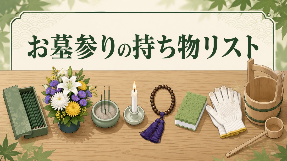お墓参りの持ち物リストのアイキャッチ画像