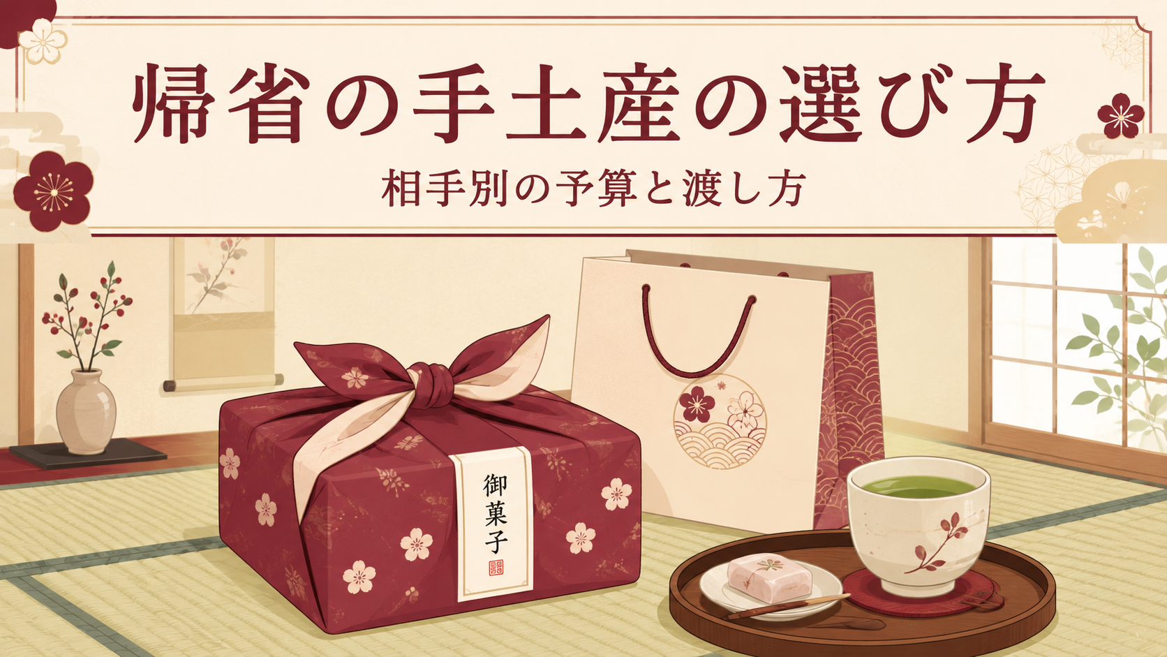帰省の手土産の選び方｜相手別の予算と渡すタイミングのアイキャッチ画像