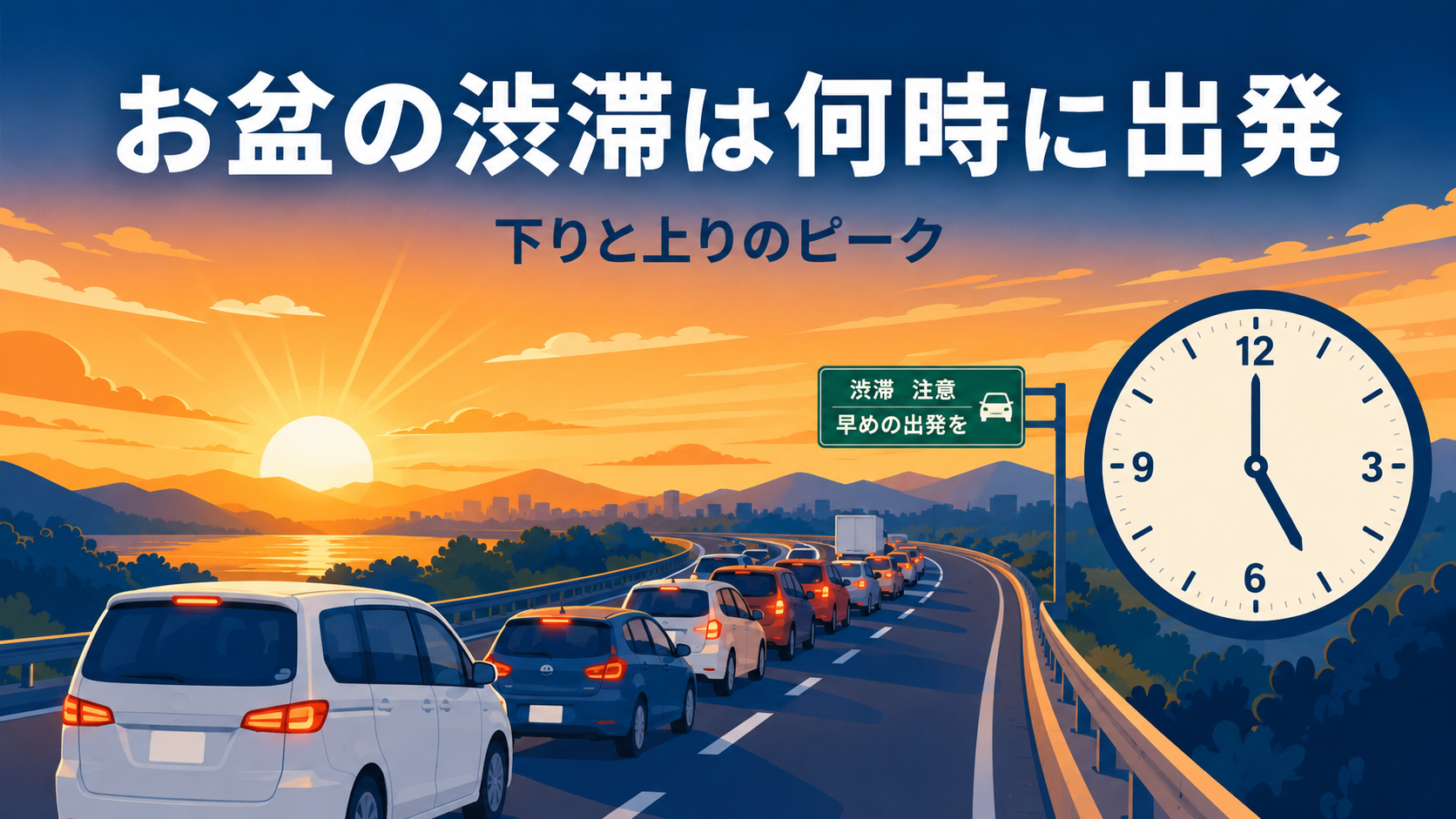 お盆の渋滞は何時に出発すれば避けられる？下りと上りのピークのアイキャッチ画像