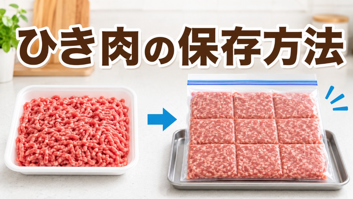 ひき肉の保存方法のアイキャッチ画像