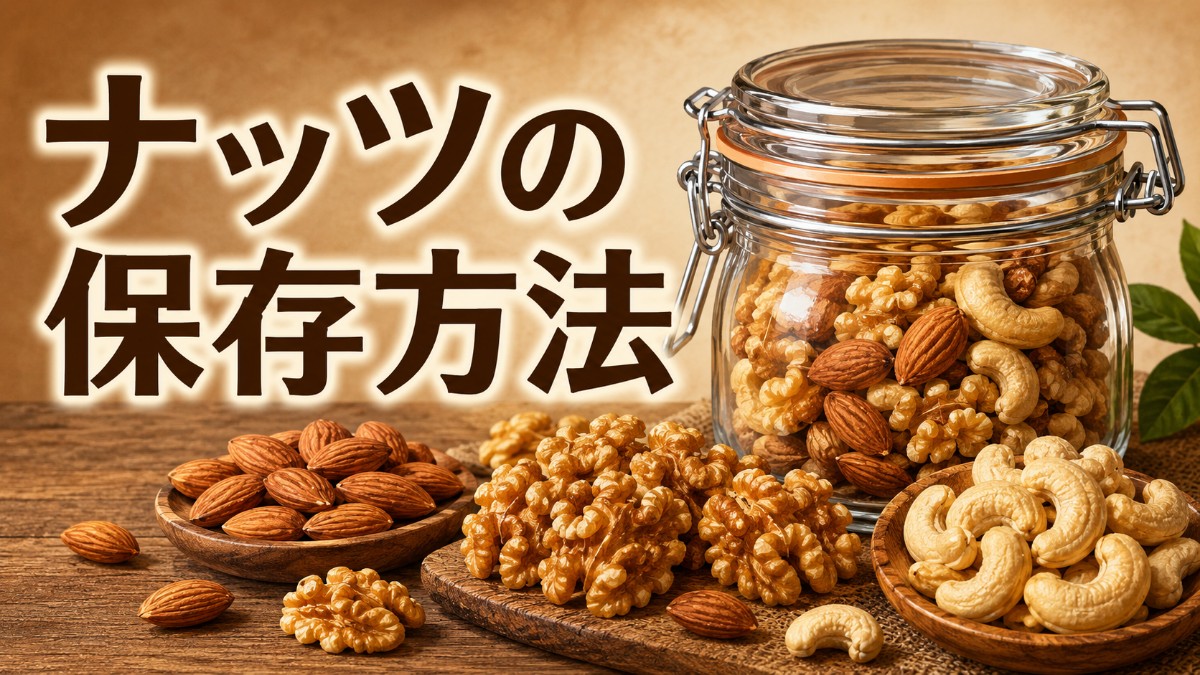 ナッツの保存方法のアイキャッチ画像