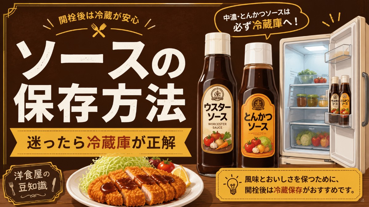 ウスターソースの保存方法のアイキャッチ画像