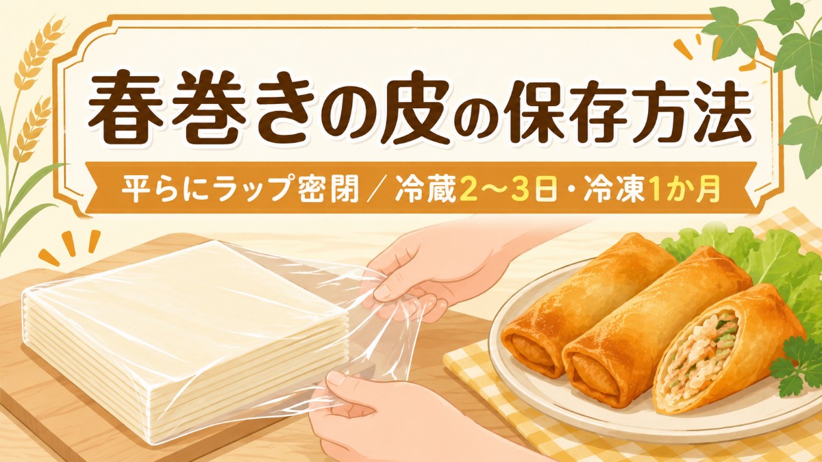 春巻きの皮の保存方法のアイキャッチ画像