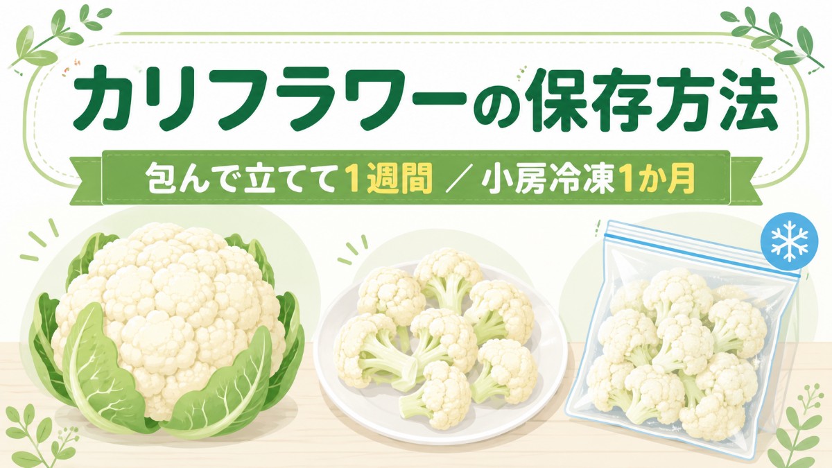 カリフラワーの保存方法のアイキャッチ画像