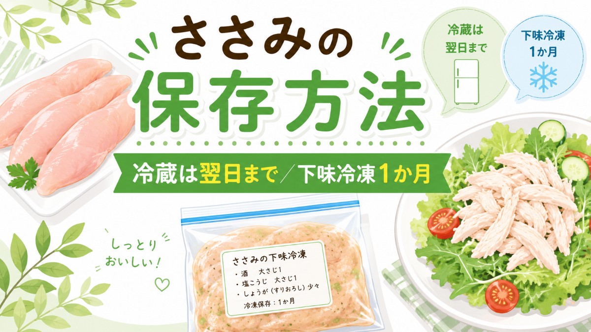 ささみの保存方法のアイキャッチ画像