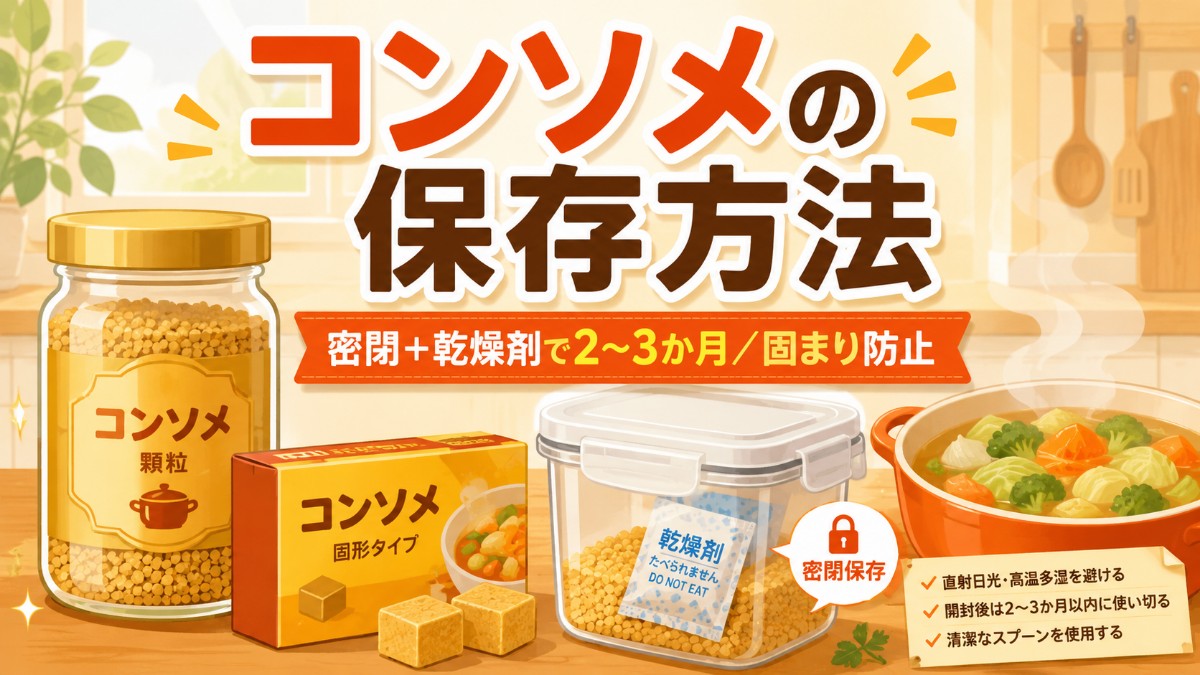 コンソメの保存方法のアイキャッチ画像