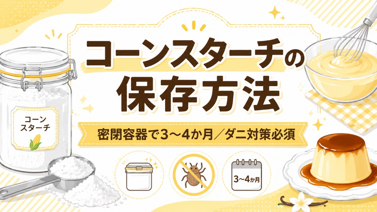 コーンスターチの保存方法のアイキャッチ画像