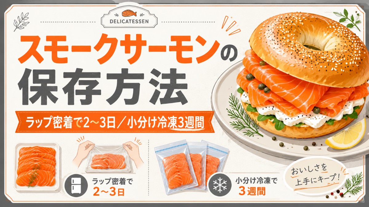 スモークサーモンの保存方法のアイキャッチ画像