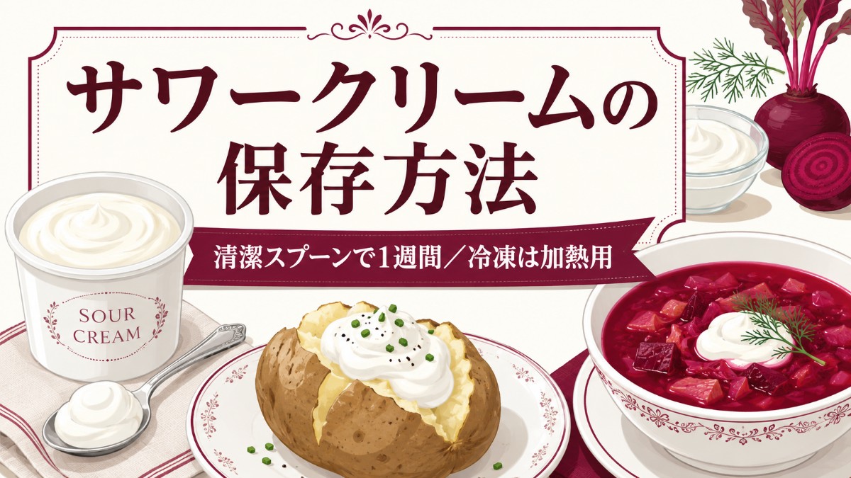 サワークリームの保存方法のアイキャッチ画像