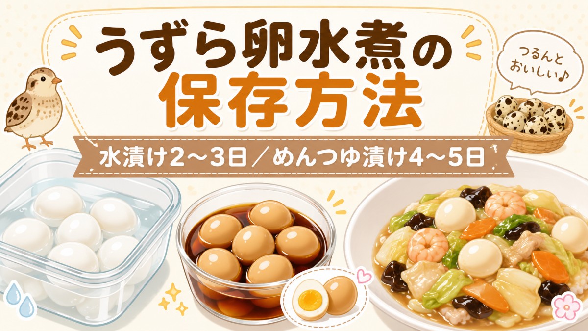 うずら卵水煮の保存方法のアイキャッチ画像