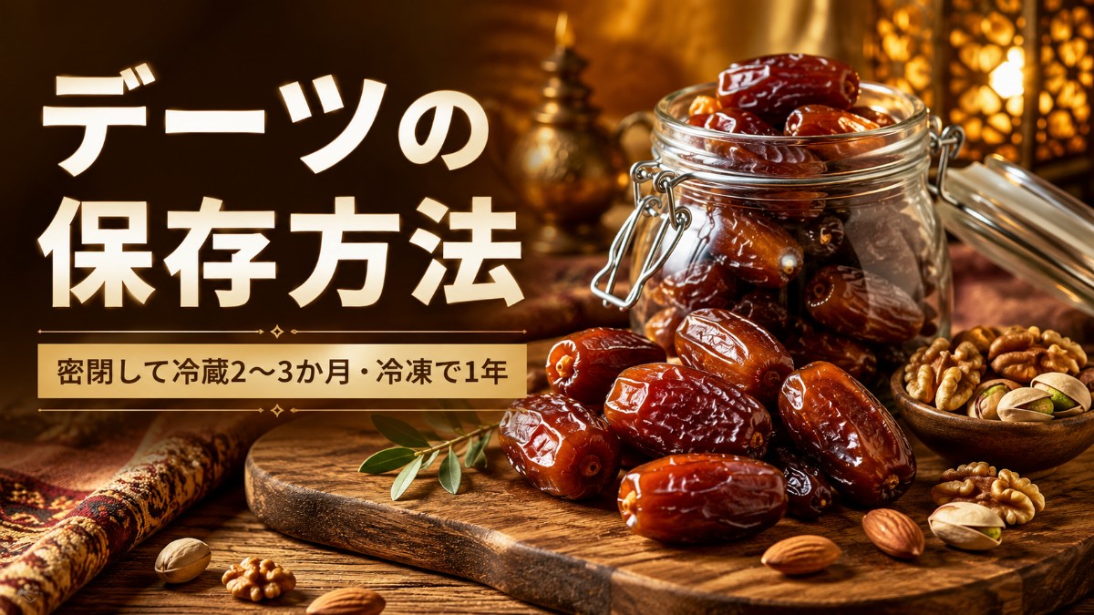 デーツの保存方法のアイキャッチ画像