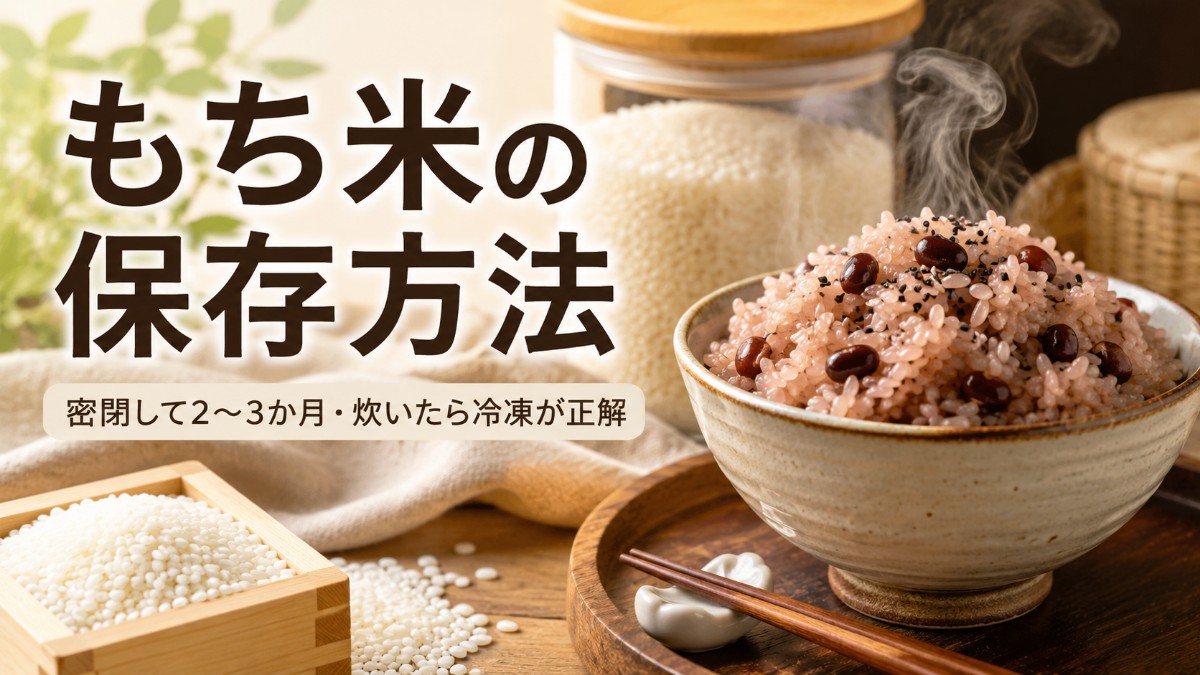 もち米の保存方法のアイキャッチ画像