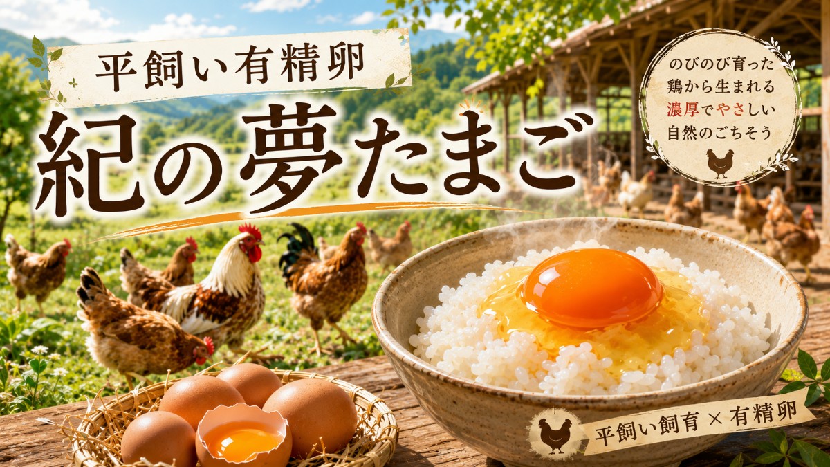 紀の夢たまご平飼い有精卵のアイキャッチ画像