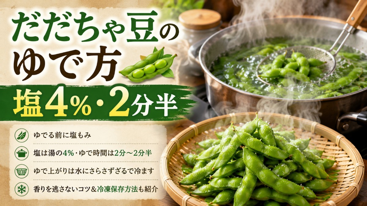 だだちゃ豆のゆで方のアイキャッチ画像