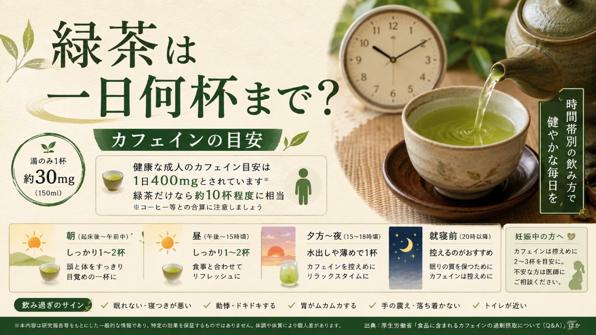 緑茶は一日何杯までのアイキャッチ画像