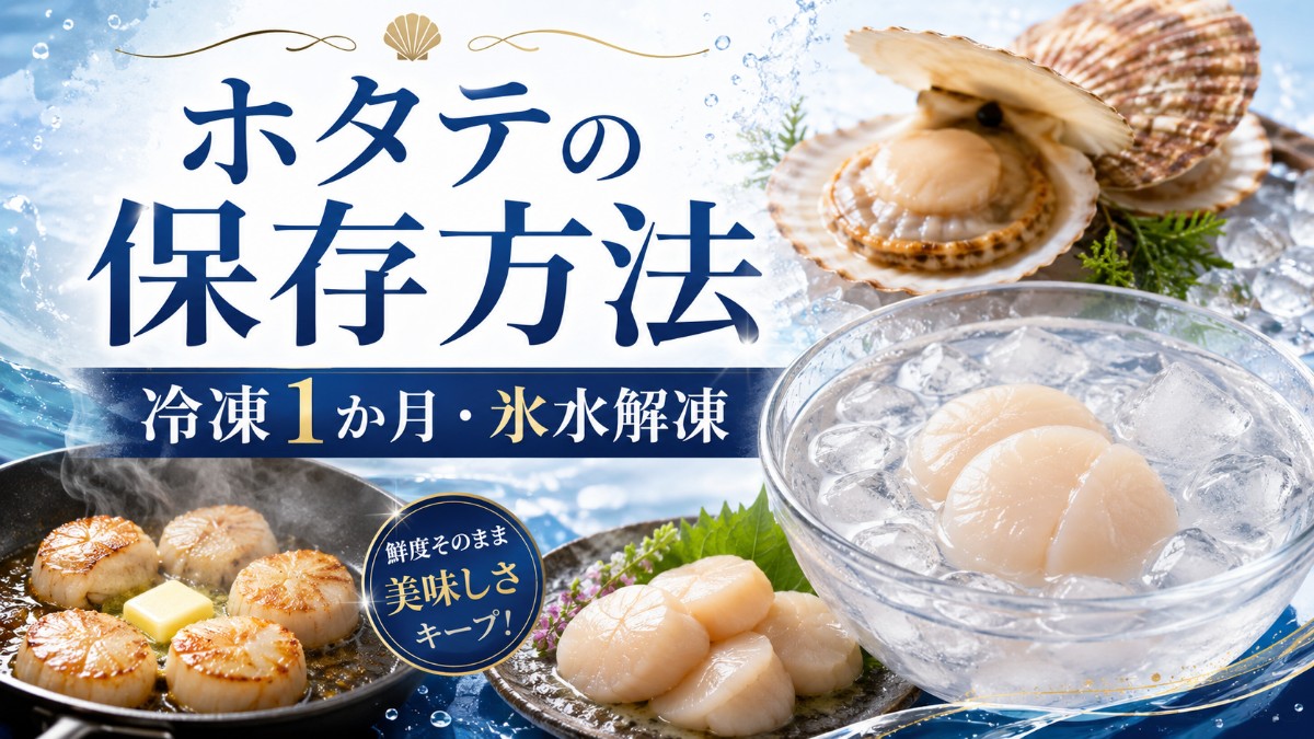 ホタテの保存方法のアイキャッチ画像