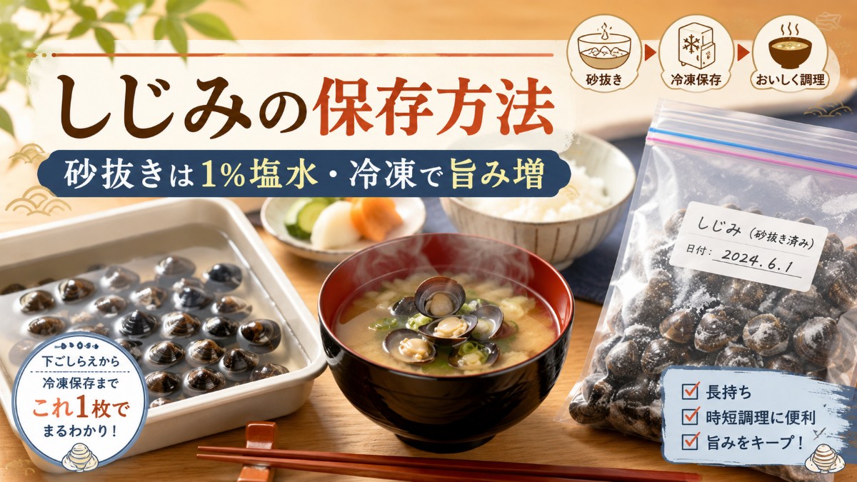 しじみの保存方法のアイキャッチ画像