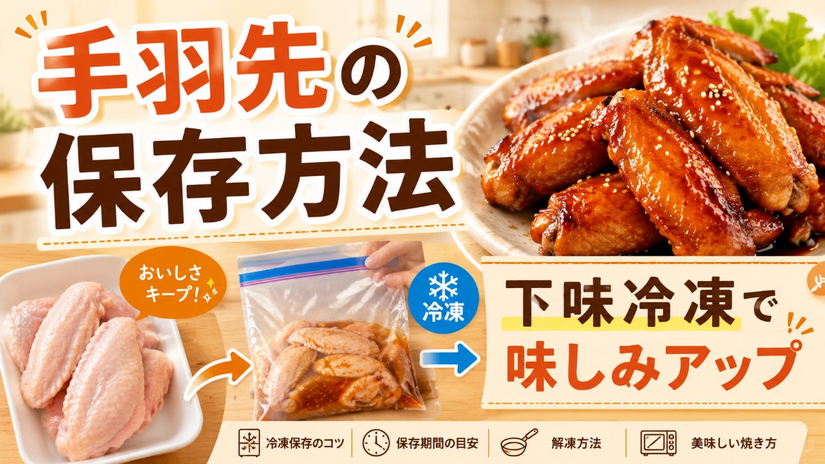 手羽先の保存方法のアイキャッチ画像