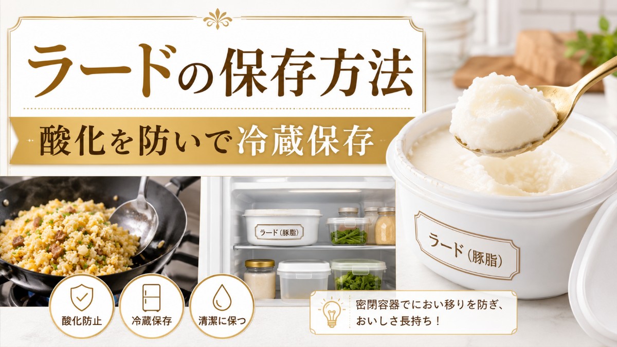 ラードの保存方法のアイキャッチ画像