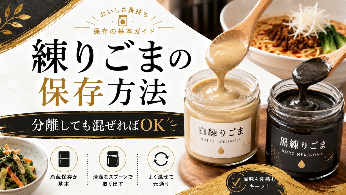 練りごまの保存方法のアイキャッチ画像