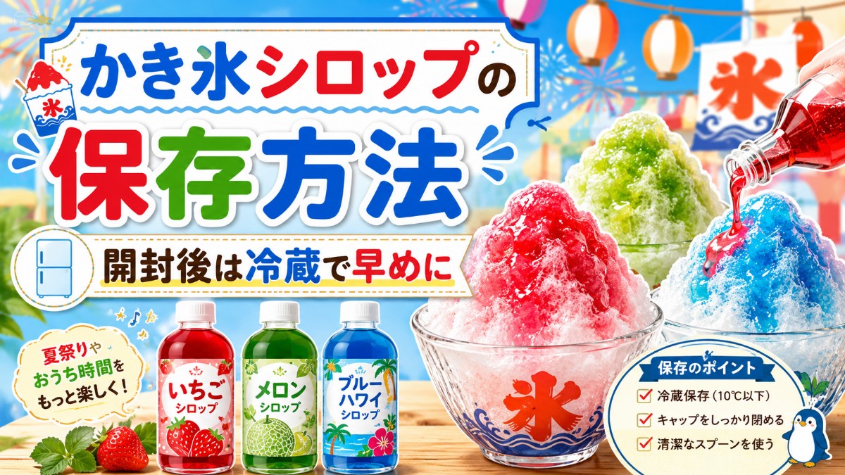 かき氷シロップの保存方法のアイキャッチ画像