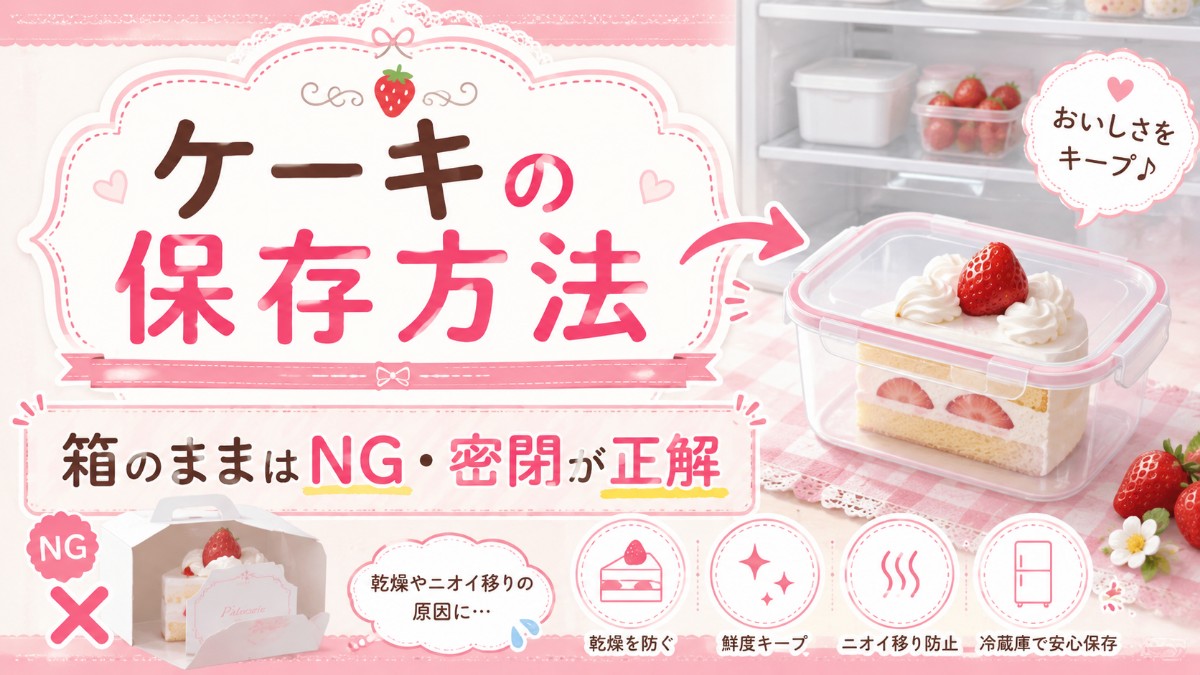 ケーキの保存方法のアイキャッチ画像