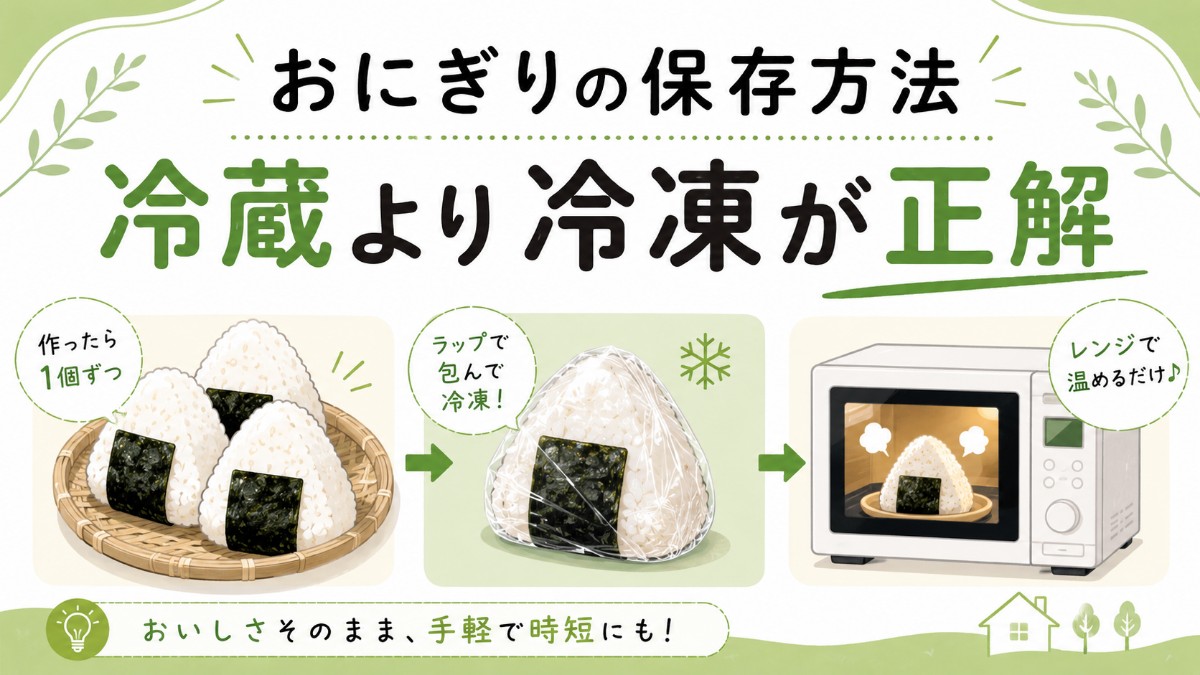 おにぎりの保存方法のアイキャッチ画像