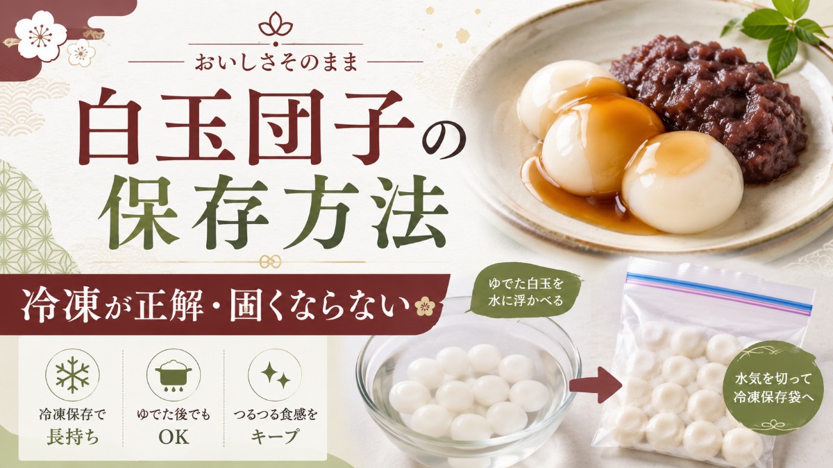 白玉団子の保存方法のアイキャッチ画像