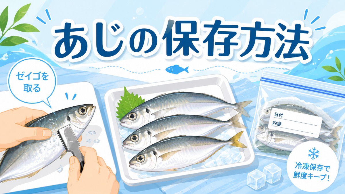 あじの保存方法のアイキャッチ画像