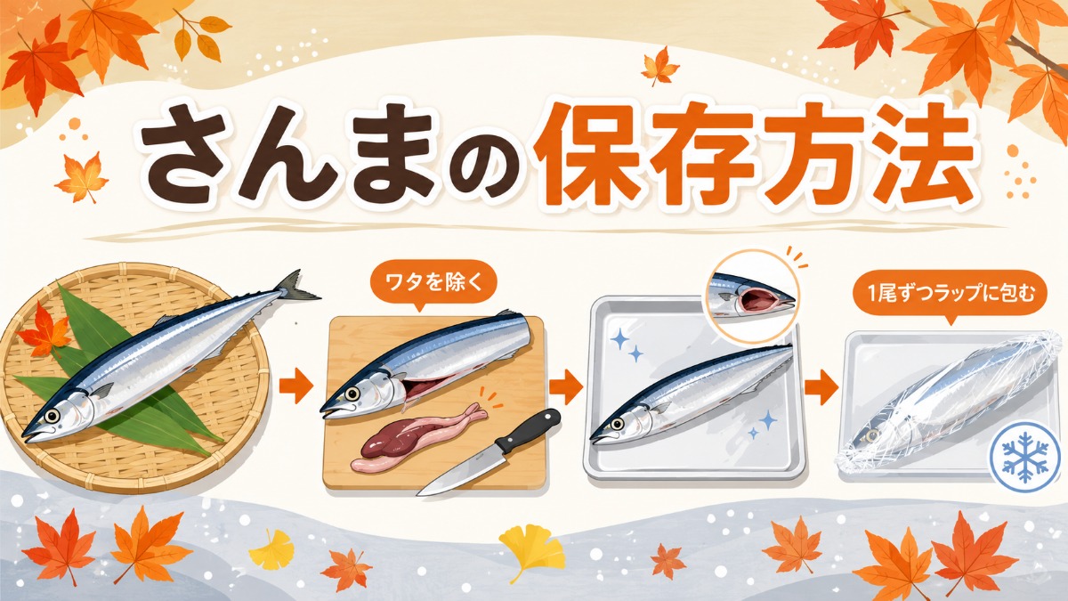 さんまの保存方法のアイキャッチ画像