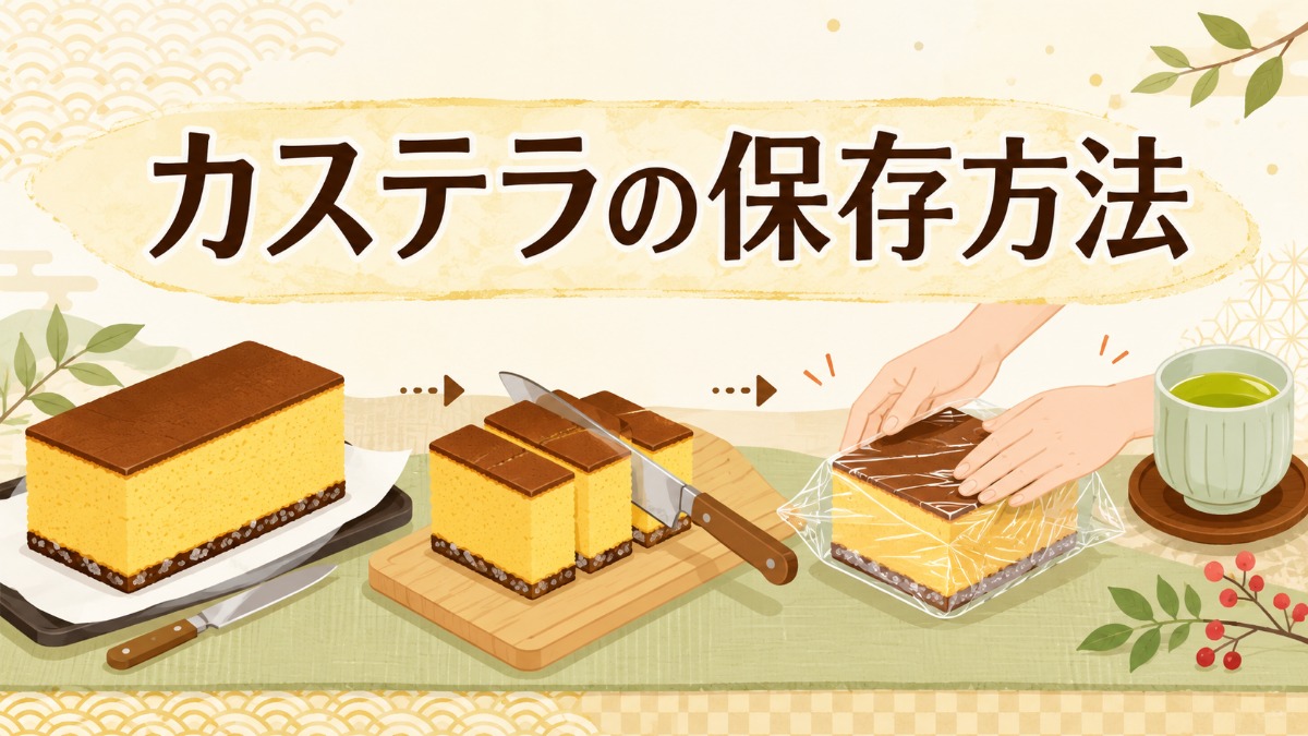 カステラの保存方法のアイキャッチ画像
