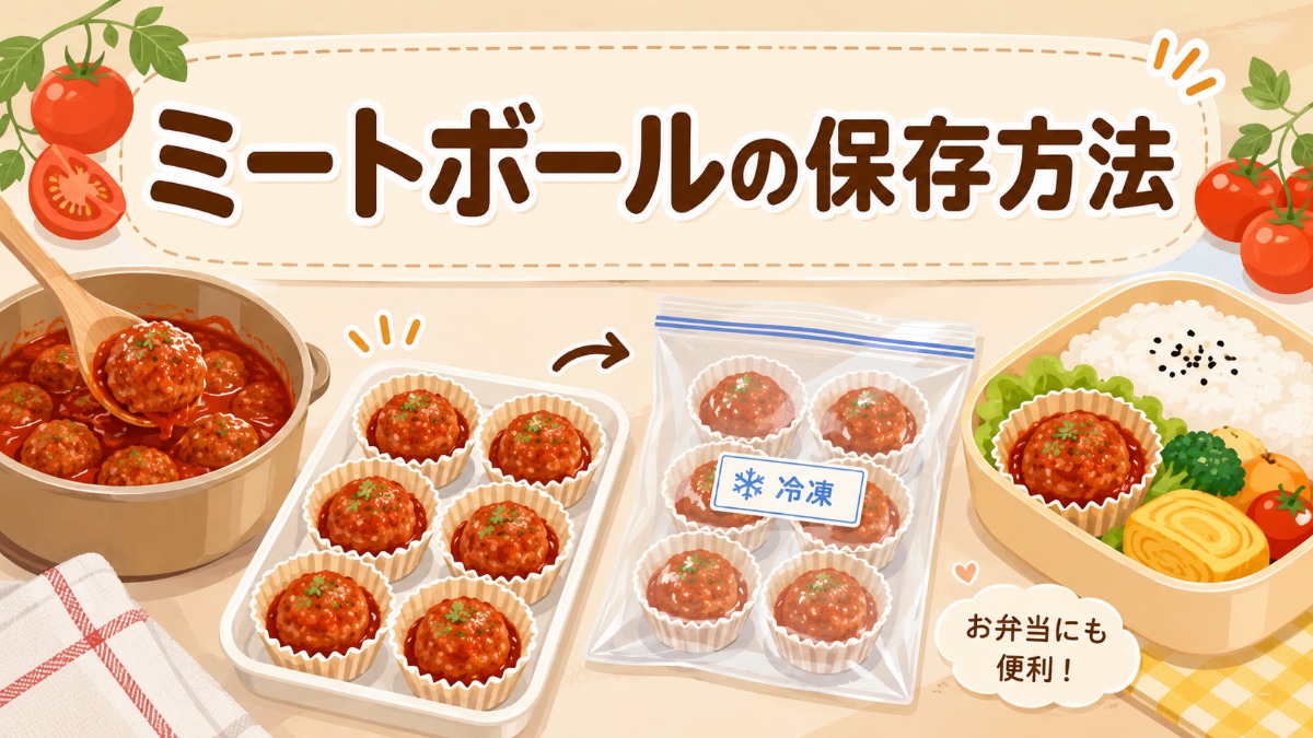 ミートボールの保存方法のアイキャッチ画像