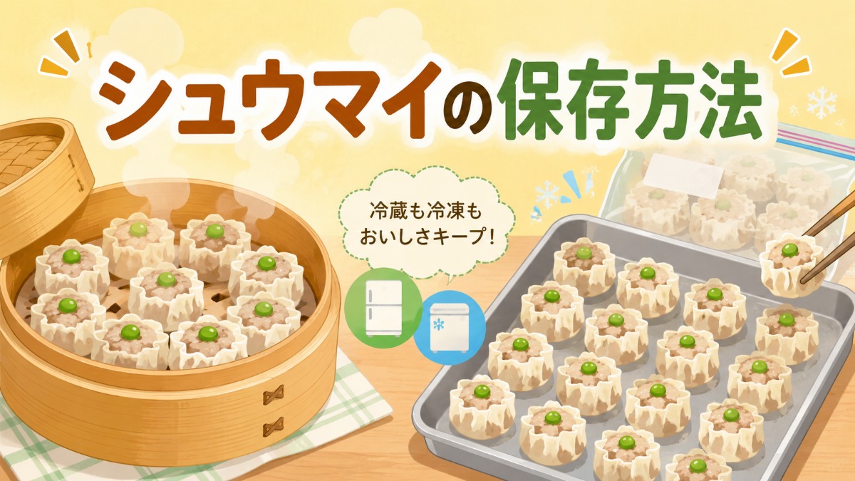 シュウマイの保存方法のアイキャッチ画像