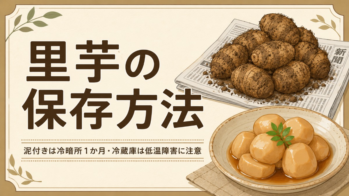 里芋の保存方法のアイキャッチ画像
