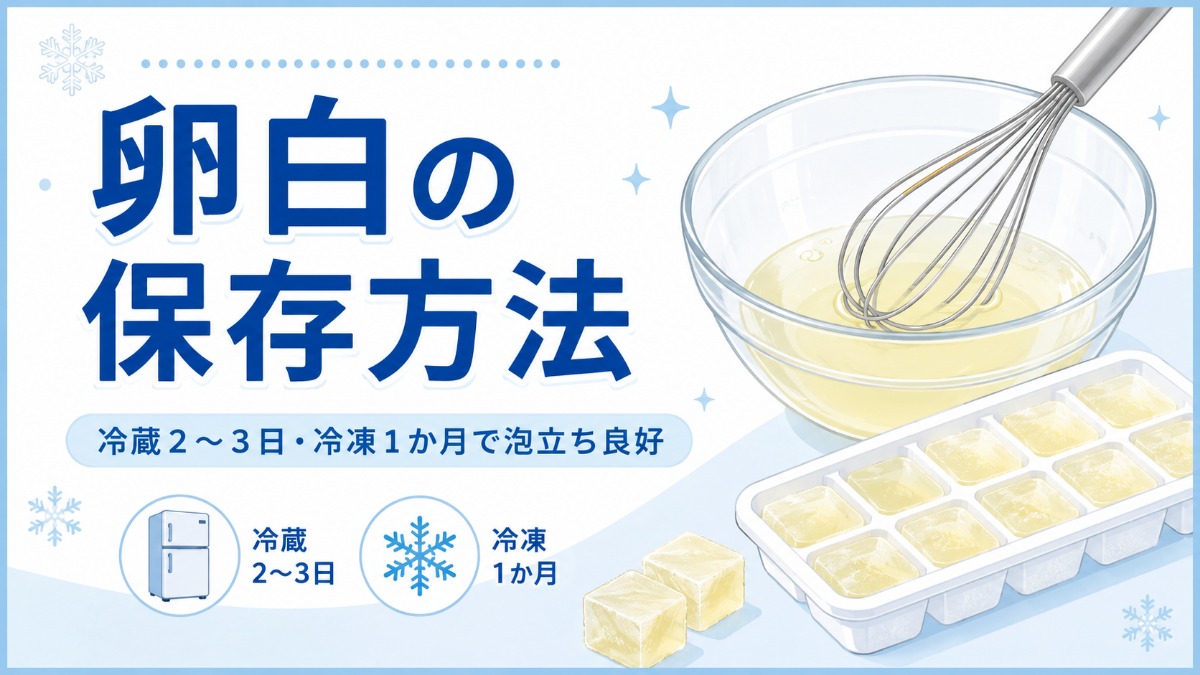 卵白の保存方法のアイキャッチ画像