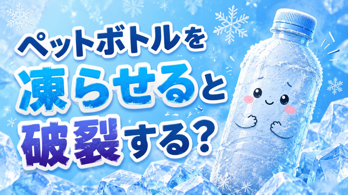 ペットボトルを凍らせると破裂する？（膨らむ理由と安全に凍らせるコツ）のアイキャッチ画像