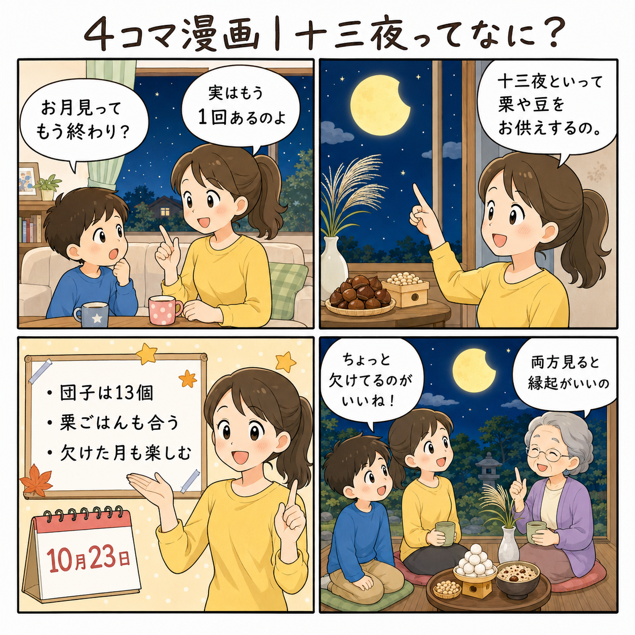 4コマ漫画|十三夜ってなに?