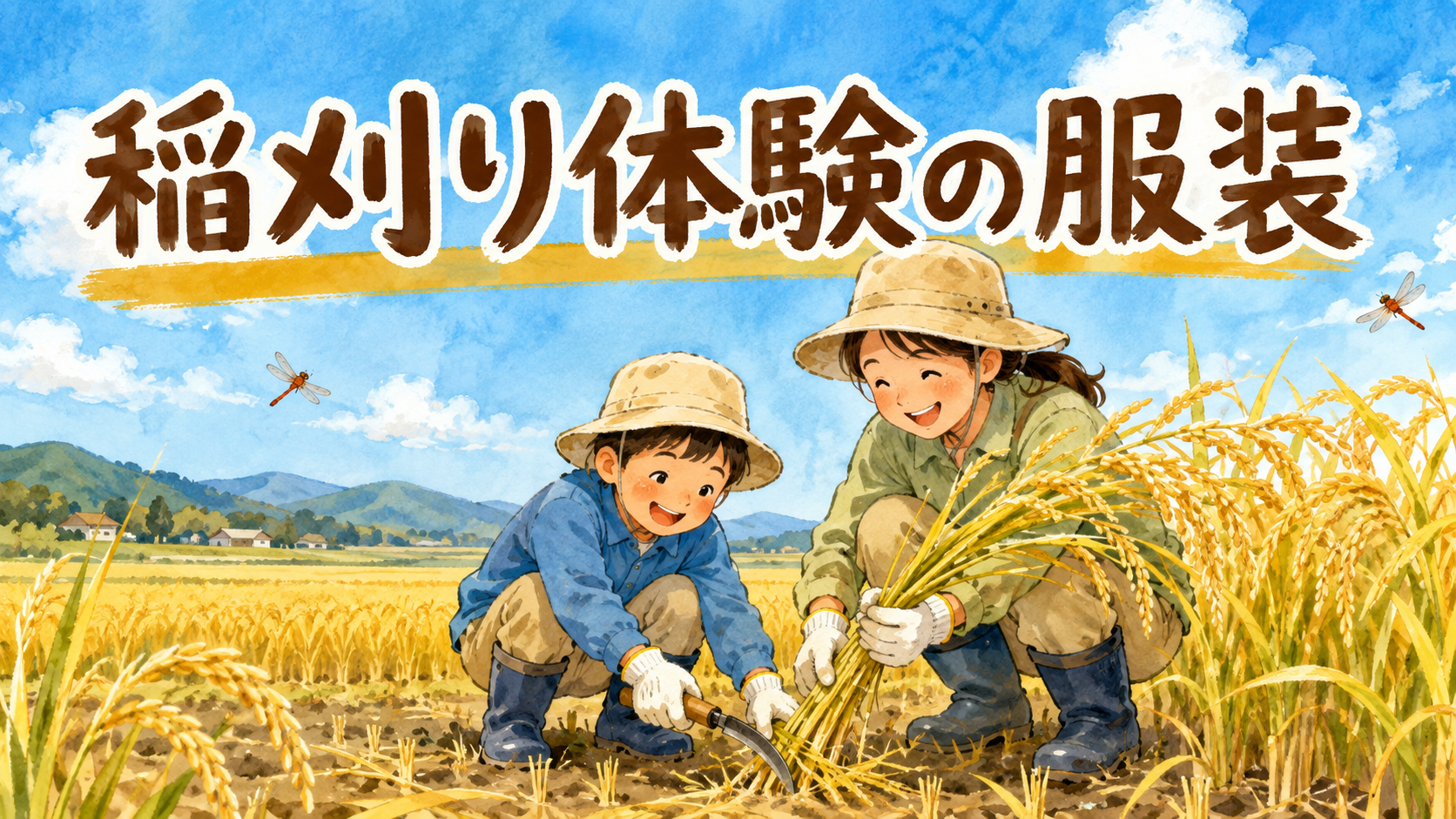 稲刈り体験の服装と持ち物