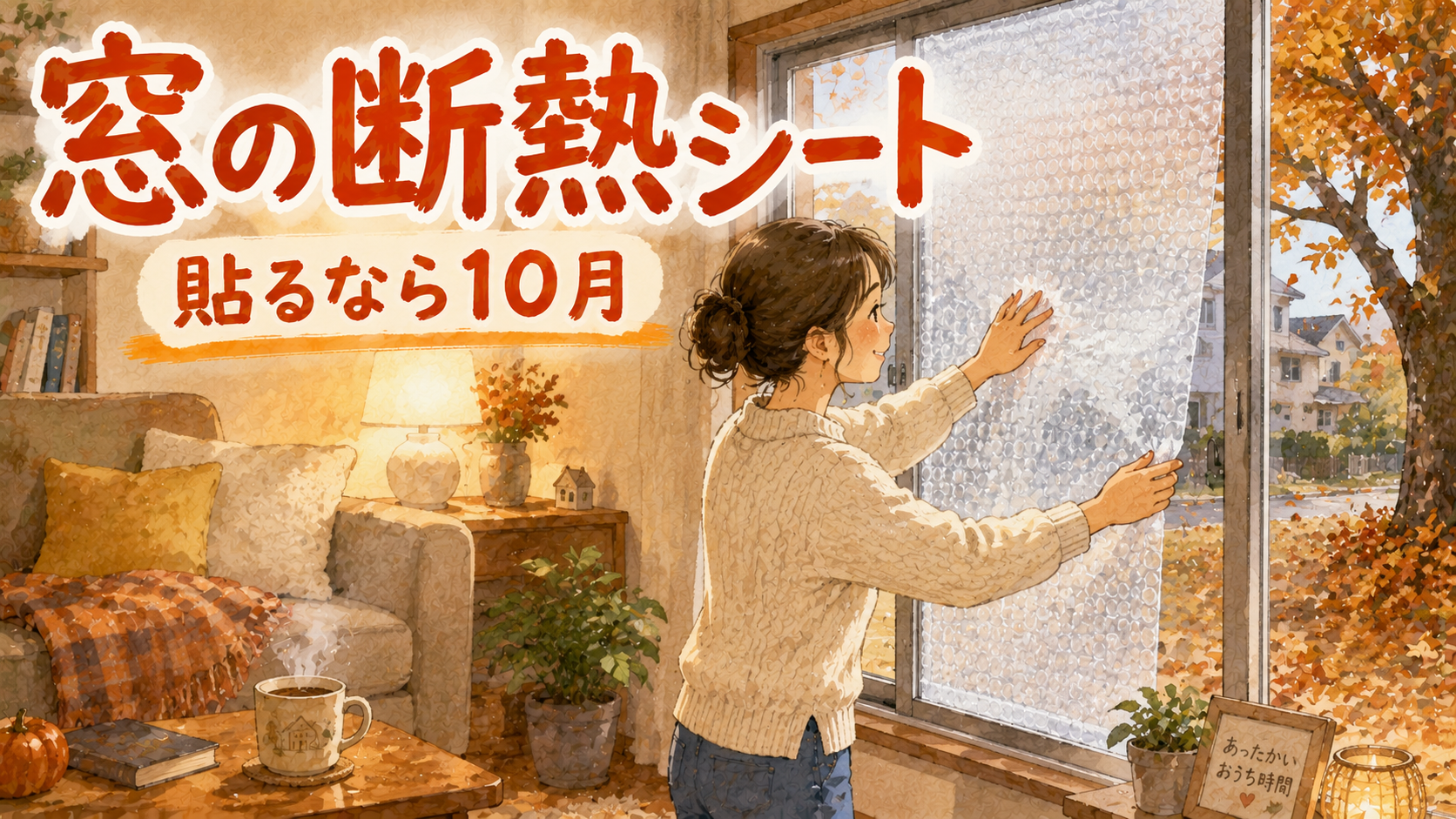 窓の断熱シートは10月に貼るのが正解