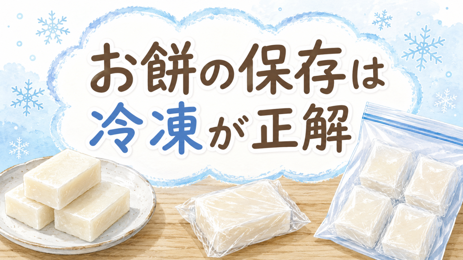 餅の保存は冷凍が正解（アイキャッチ）