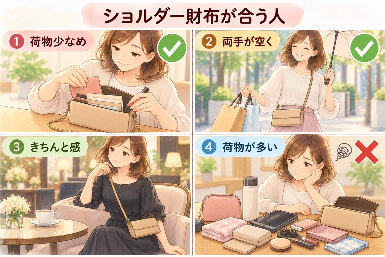 図解：ショルダー財布が合う人