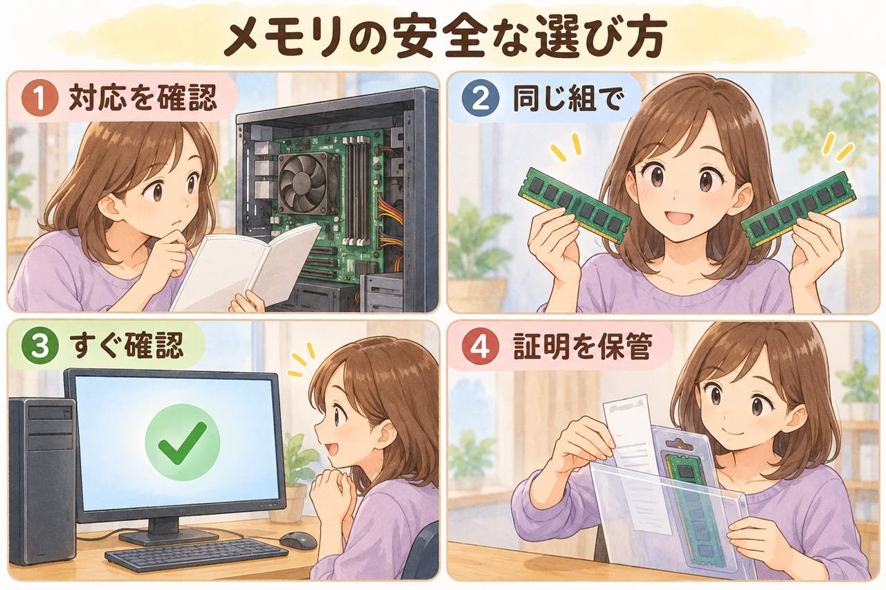 図解：メモリの安全な選び方